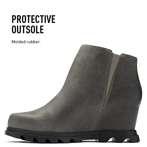 Sorel Women's Joan of Arctic Wedge III Zip Boot - Quarry, Black - Size 74