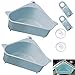 2 Pack Fregadero de Cocina Cesta de Esquina, Triangular Coladores Cocina Cesta de Desagüe de Cocina Estante de Almacenamiento de la Esquina Ventosa para Cocina y Baño, Azul