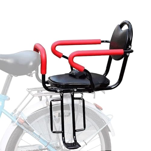 DaoWhisper cykelsits för barn, bakre rackmontering, bakram, monterat barncykelsäte, cykel barnbärare med ryggstöd och fotpedaler för 2–8 år gamla barn