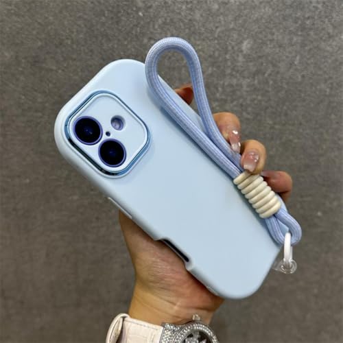 Coque silicone iPhone 14 Pro violette avec cordon finies les chutes accidentelles - 2