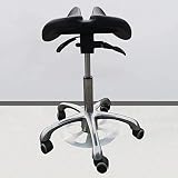 Rolling Stools with Wheels Heavy Duty Office Stool on Wheel， Stool with Gray PVC Synthetic Leather