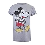 Offizielles Disney-Produkt Disney Damen Mickey Mouse Vintage T-Shirt, Grau (Sport Grey SPO), M