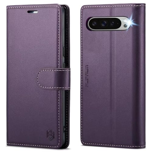 FLIPALM Wallet Case for Google Pixel 10 Pro XL 5G RFID Blocking Credit Card Holder PU Leather Folio Flip Kickstand Protective Shockproof Cover for Pixel 10 Pro XL(Purple)