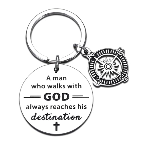 Baptism Gifts for Men & Boys - Catholic Gifts for Men Boy Baptism Gift Keychains Easter Basket Stuffers Christian Gift for Mens Catholic Confirmation Gif T for Teenage Boys Adults Faith Based Giftt
