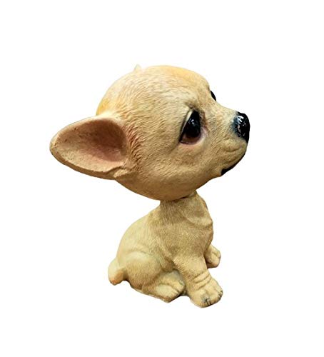 Image of Awestuffs Dog Bobblehead Resin Bobblehead Action Figure for Car, Desk, Office, Home Decor (Chihuahua)