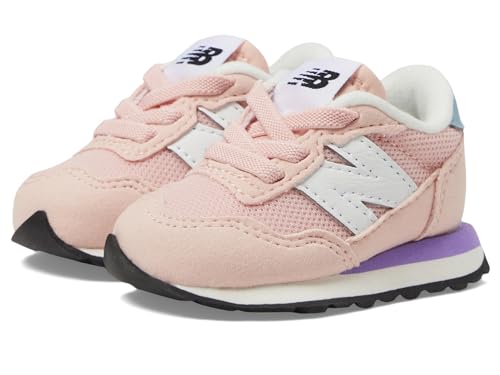 New Balance Kids 237 Bungee Sneaker, PINK/VIOLET CRUSH, 8 M Toddler (1-4 Years)