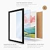 Layered Landscape with Clouds Modern Framed Wall Art Print A1 (84.1×59.4cm) White, Wall Decor for Living Room, Bedroom, Office & Home, Ready to Hang, Art Gift #5