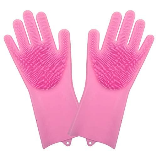 MECHDEL Gloves for Washing Dishes/Hand Gloves for Kitchen/Kitchen Gloves for Dishwashing/Dish Washing for Women/Cleaning/Rubber Scotch/Home Essentials/Silicone/cooking/Bathroom/Car- Multicolor| Made in India 9