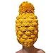 BIBITIME Women Pom Beanie Handmade Knitted Soft Stretch Small Pimple Knot Cap (Large, Yellow)
