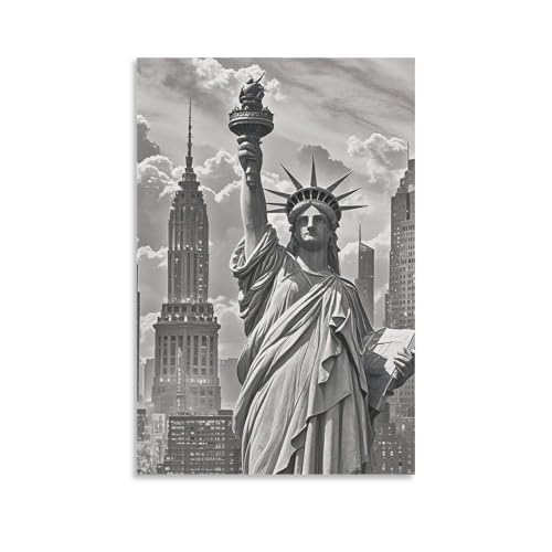 Toile Statue de la Liberté sans cadre pour habiller un mur nu