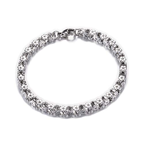 LZD 304 Stainless Steel Bracelet Flower Stainless Steel 9