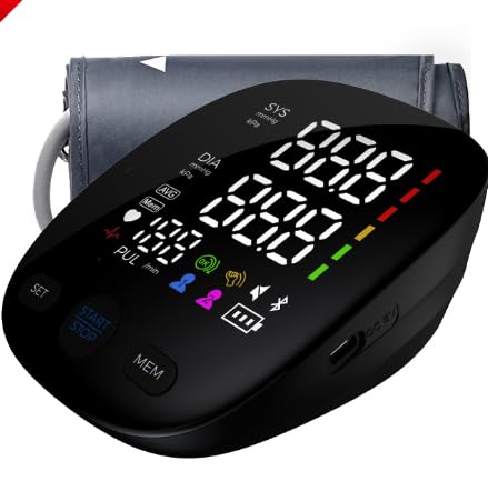 BORNOVA tensiómetro de brazo, dispositivo para medir la presión arterial, esfigmomanómetro digital, máquina de presión arterial para brazo, tensiómetro de brazo FNC.
