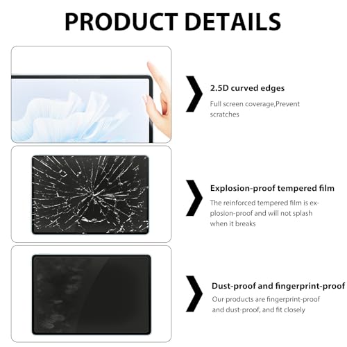 OddMart 2PCS Screen Protector for Fire HD 8 Kids Pro 2024, 8 Inch Tablet Tempered Glass Film 9H Hardness Ultra Clear Anti-Scratches Bubble free Anti-Fingerprint - Image 2