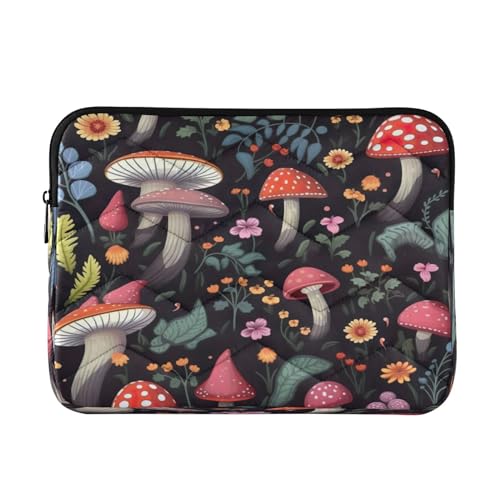 Funda para portátil 13-14 pulgadas impermeable con diseño de hongos