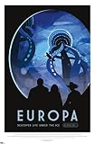 Trends International NASA - Europa Travel Poster Wall Poster, 34L x 22.4W, Premium Unframed Version