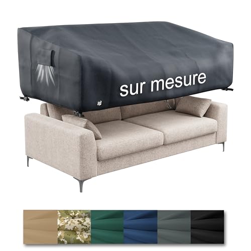 Epic Tube Housse de Taille personnalisée Banc de Jardin, pour canapé, Banc, Chaise, 2 Places, 3 Places, Bain de Soleil, Chaise Longue, Oxford 600D,...