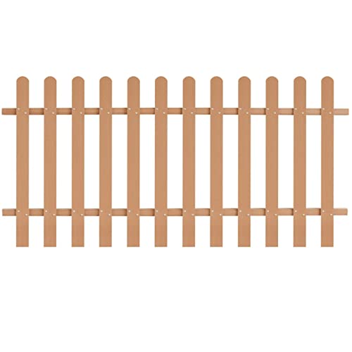 Rantry Lattenzaun Holzzaun Gartenzaun Zaun VorGartenzaun Zaun Friesenzaun Zaunlatte Zierzaun Zaun Zaunlatte Gartenzaun Zaun WPC Braun 200x100 cm