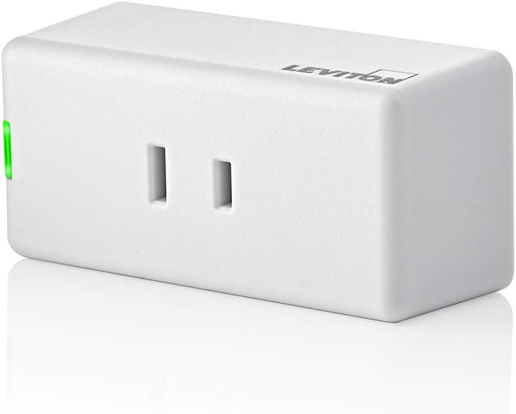 Leviton D23LP-2RW Decora Smart Wi-Fi Mini Plug-In Dimmer (2nd Gen), Works with Hey Google, Alexa, Apple HomeKit/Siri, and Anywhere Companions, No Hub Required , White - - 