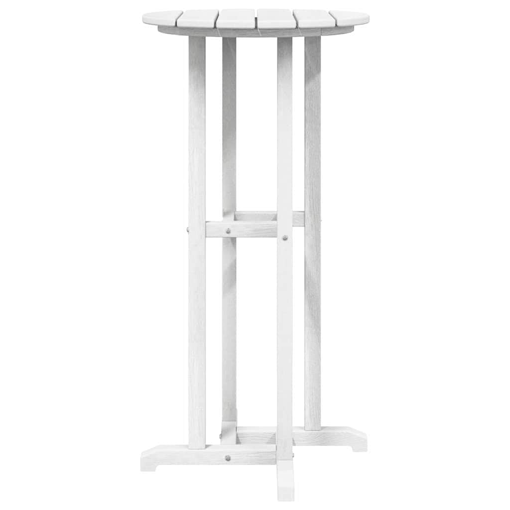Tavolo da bar bianco, 55 x 55 x 107 cm, rotondo, in polietilene, per giardino e terrazza, moderno tavolo da bistrot per eventi all'aperto e feste in piedi