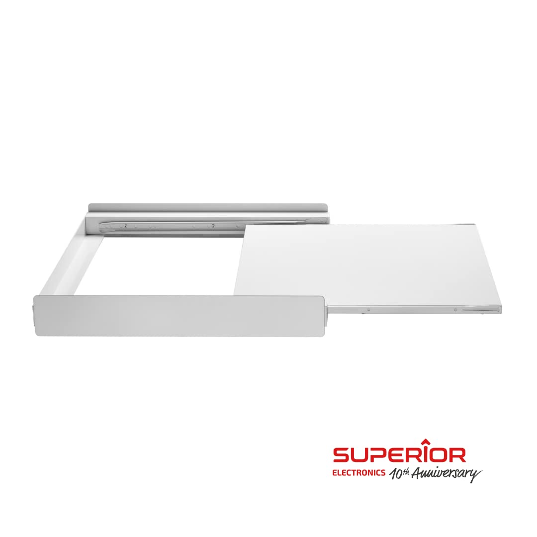 Tower pro - Kit de superposición lavadora + secadora, Soporte para superponer lavadora y secadora, con estante extraíble SUPSLW001