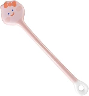 Cuillère à Soupe Céramique Agitation cuillère Lait Boisson Thé Café Lait en poudre Milkshake Agitation bâton mignon créatif cuillère à café Cuillère à dessert Louches à soupe (Color : C)