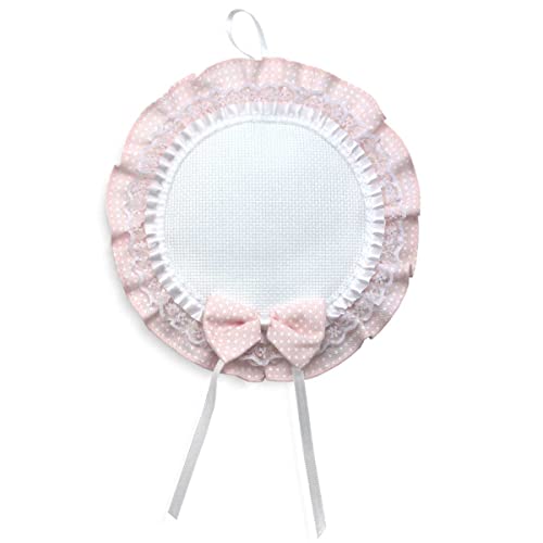 Sobre cuna para bordar punto de cruz, cuerda de bordar a punto de cruz, tela aida, lunares rosados Cover