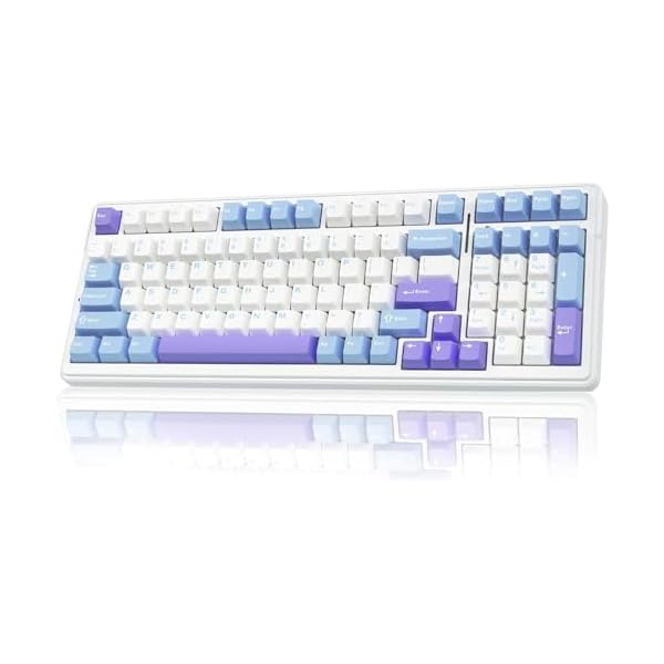 AULA F99 Wireless Mechanical Keyboard,Tri-Mode BT5.0/2.4GHz/USB-C Hot Swappable Custom Keyboard,Pre-lubed Linear Switches,Gasket Structure,RGB Backlit Gaming Keyboard for PC/Tablet/Xbox/PS4/PS5