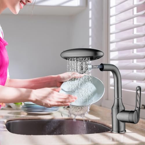 Robinet d'évier à poignée unique pour salle de bain avec matériel de plomberie 4 modes