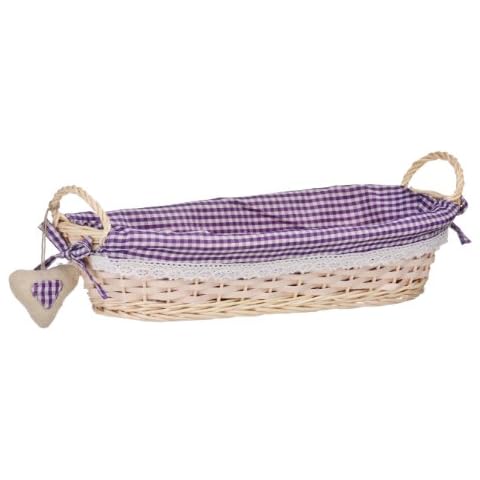 Premier Housewares Purple Willow Basket with Lining Cover