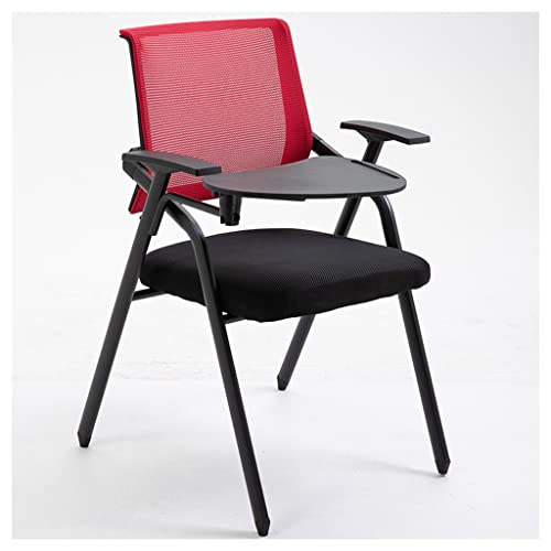 Chaise de bureau ergonomique en maille avec tablette d'écriture et porte-gobelet pour étudiant