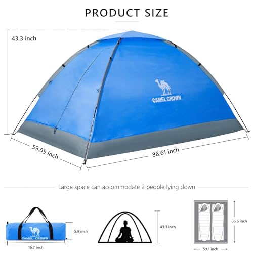 CAMEL CROWN Tents for Camping 2/3/4/5 Person Camping Dome Tent, Waterproof,Spacious, Lightweight Portable Backpacking Te - Additional View