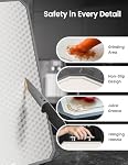 Titanium Cutting Board, Non-Toxic Food Grade Cutting Board for Kitchen, Dual Side-Metal and Plastic Chopping Board, Diamond-Cut Scratch-Resistant Finish, Large Size 16”×11”
