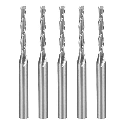 sourcing map 5 STÜCKE Schaftfräser 1/8Schaft 2,0mmx15mm Hartmetall flachem Nasen CNC Fräser