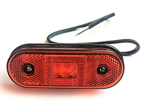 FRISTOM Luz LED roja de gálibo de posición 12 V 24 V para camiones remolques