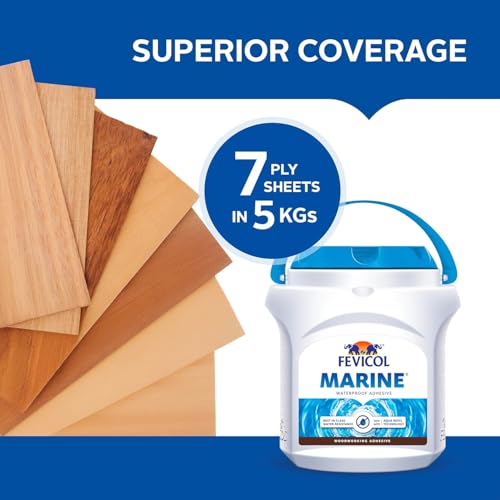 Image of Fevicol Marine - Fast Setting | Best in class waterproof adhesive | Superior Coverage | Bonds with Plywood, Laminates | 20Kg