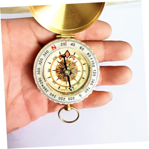 Brújula portátil estilo colgante vintage multi-función de metal miniatura 6