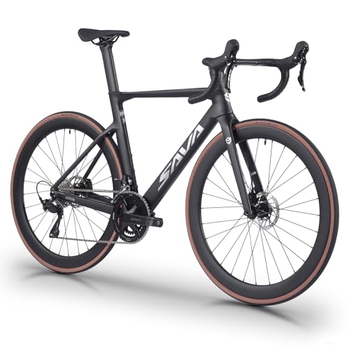 SAVADECK Carbon Fibre Road Bike, Hydraulic Oil Disc Bike with