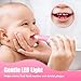 Toddler Electric Toothbrush Kids Age 1-2-3 Years Old, Infants & Baby Electric Toothbrush with Finger Tooth Brush, Cute Cover, LED Light, 2 Minutes Timer, 4 Brush Heads, Suction Cup (Pink Astronaut)