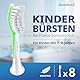 demirdental Ersatzbürsten for Kids passend für Philips Sonicare Ersatzbürsten Kids, Kinder Schallzahnbürsten, Kinder Ersatzbürsten ab 7 Jahre, entspricht HX6048, Grün, 8er Set