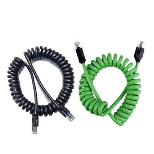 Câble réseau Gigabit RJ45 CAT6A étanche PUR vert pour caméra Ethernet blindée