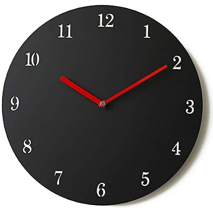 Stephanie Imports Modern Minimalist Bold Black & Red Wall Clock review image
