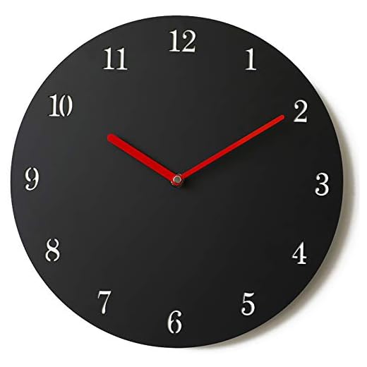 Stephanie Imports Modern Minimalist Bold Black & Red Wall Clock