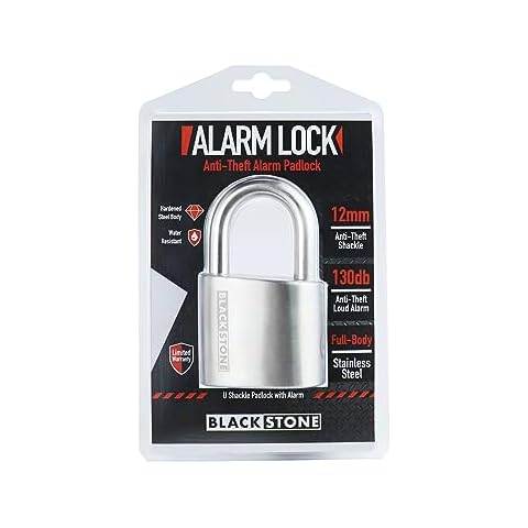 Crystal Vision Anti-Theft Loud 130db Alarm Lock Weather Proof Heavy Duty Multi Purpose (12mm) Cover