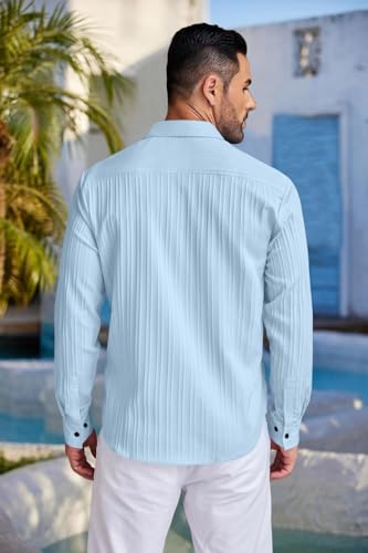 Image of ROYALSCOUT Men's Popcorn Full Sleeves Casual Shirt | Men Stylish Regular Fit | Button-Down Stylish Shirt for Party & Casual Wear
