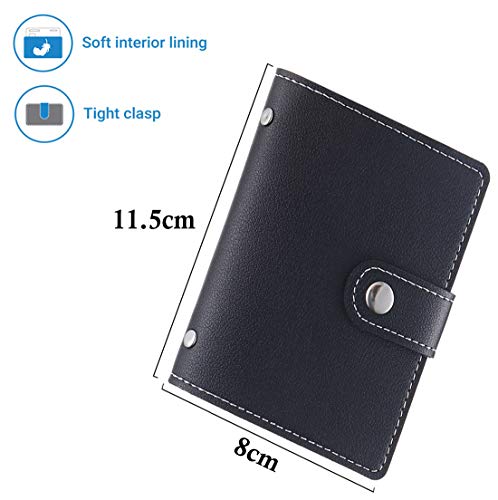 Stealodeal Store Stealodeal Black 28 Slots PU Leather Card Holder - Image 3