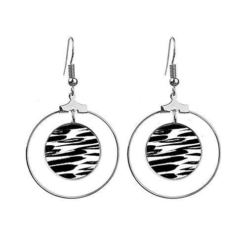 Boucles d'oreilles cercle peinture chinoise : le bijou bohème chic pour sublimer vos robes