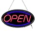 T-SIGN Large LED Open Sign,23x14 Inches Lighted Neon Open Sign Include Free Business Hour Sign and Suction Cup Hook, 2 Lighting Modes Electric AD Display Sign for Stores, Bars, Shops