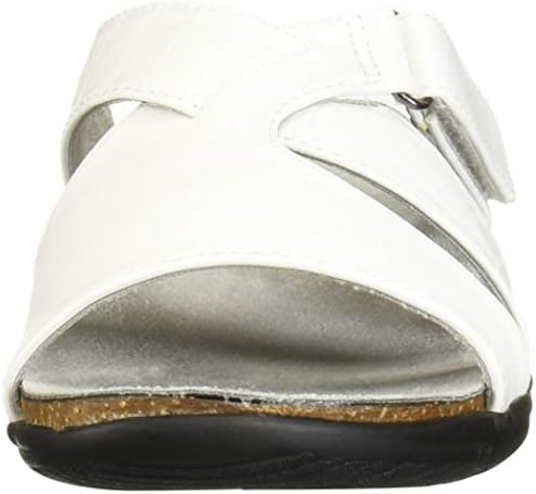 Easy Street Women's Frenzy Casual Sandal with Hook and Loop Closure, White Crocodile, 6.5 W US | Image 1
