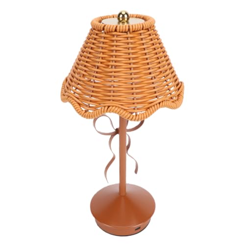 Lámpara de ratán recargable para camping y noches de terraza