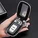 vvag Premium Car Key Fob Case Genuine Leather Car Smart Key fob Holder Automotive Remote Keychain Bag Universal (Black)